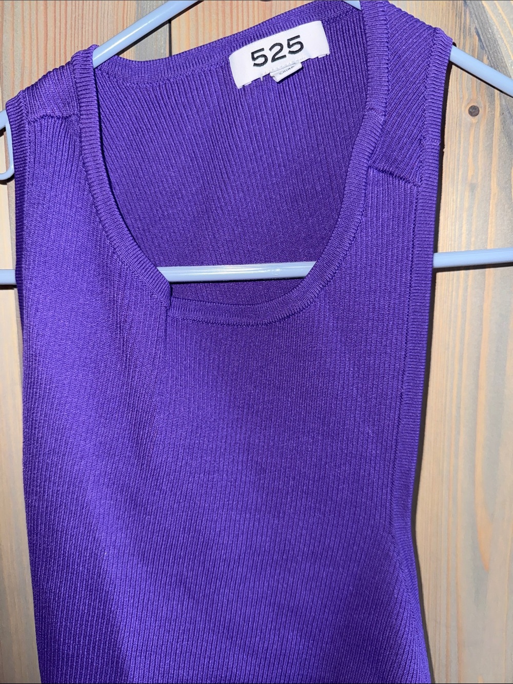 525 America Purple Ribbed Racerback Tank Top - Picture 3 of 4